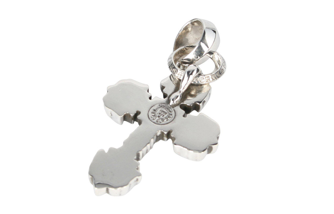 Shop Kalung Liontin Chrome Hearts Filigree Flame Cross 925 Silver Pria - Perak None