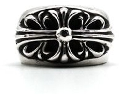 Chrome Hearts Floral Cross 925 Silver Ring Unisex Couple Style Silver. CH000267 Order Chrome Hearts Floral Cross 925 Silver Ring Unisex Couple Style Silver. CH000267