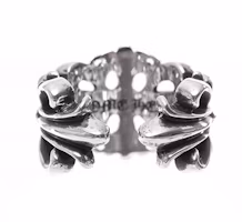 Purchase Chrome Hearts Floral Cross Ring 925 Silver Silver Ring CH-JZ-275