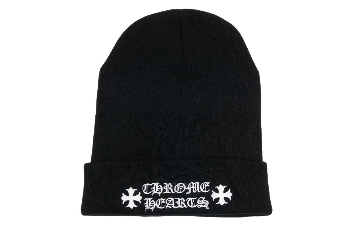 Order Gorro Unisex Negro de Lana Bordado con Logo Frontal Chrome Hearts CH-CAP-2023015