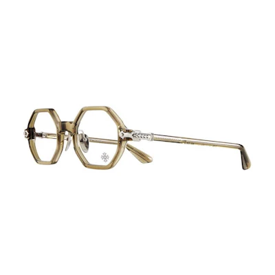 Chrome Hearts Full-Rim Irregular Optical Glasses Gold Frame for Men CLITCO-AArmy