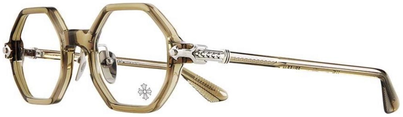 クロムハーツ メンズ ゴールドフレーム フルリムイレギュラー光学メガネ CLITCO-AArmy Order クロムハーツ メンズ ゴールドフレーム フルリムイレギュラー光学メガネ CLITCO-AArmy