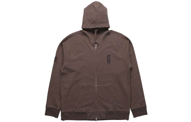 Chrome Hearts FW21 Brown Pure Color Logo Hoodie for Men 240878