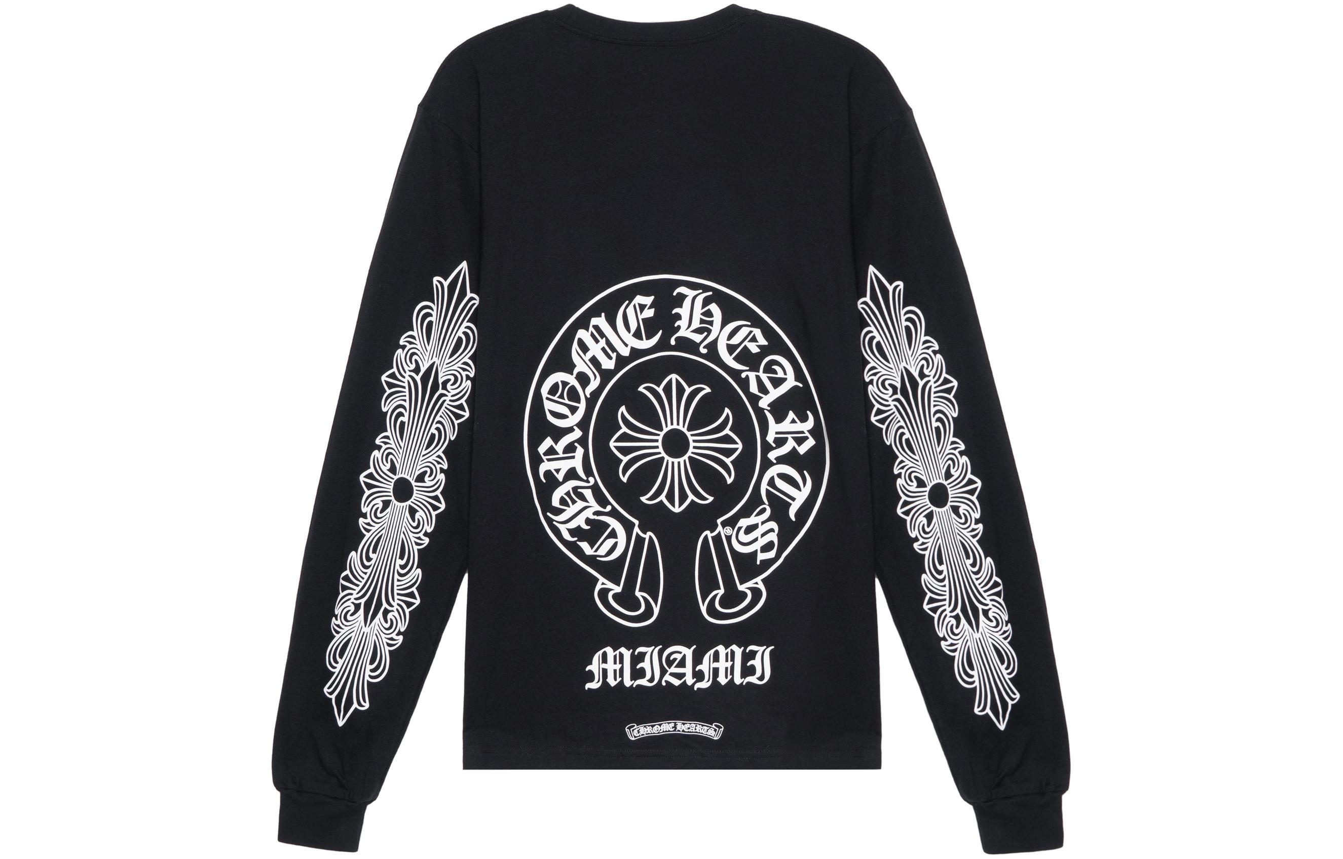 Order Chrome Hearts FW21 Unisex Black Crewneck Pullover T-Shirt Couples Style. CH-269