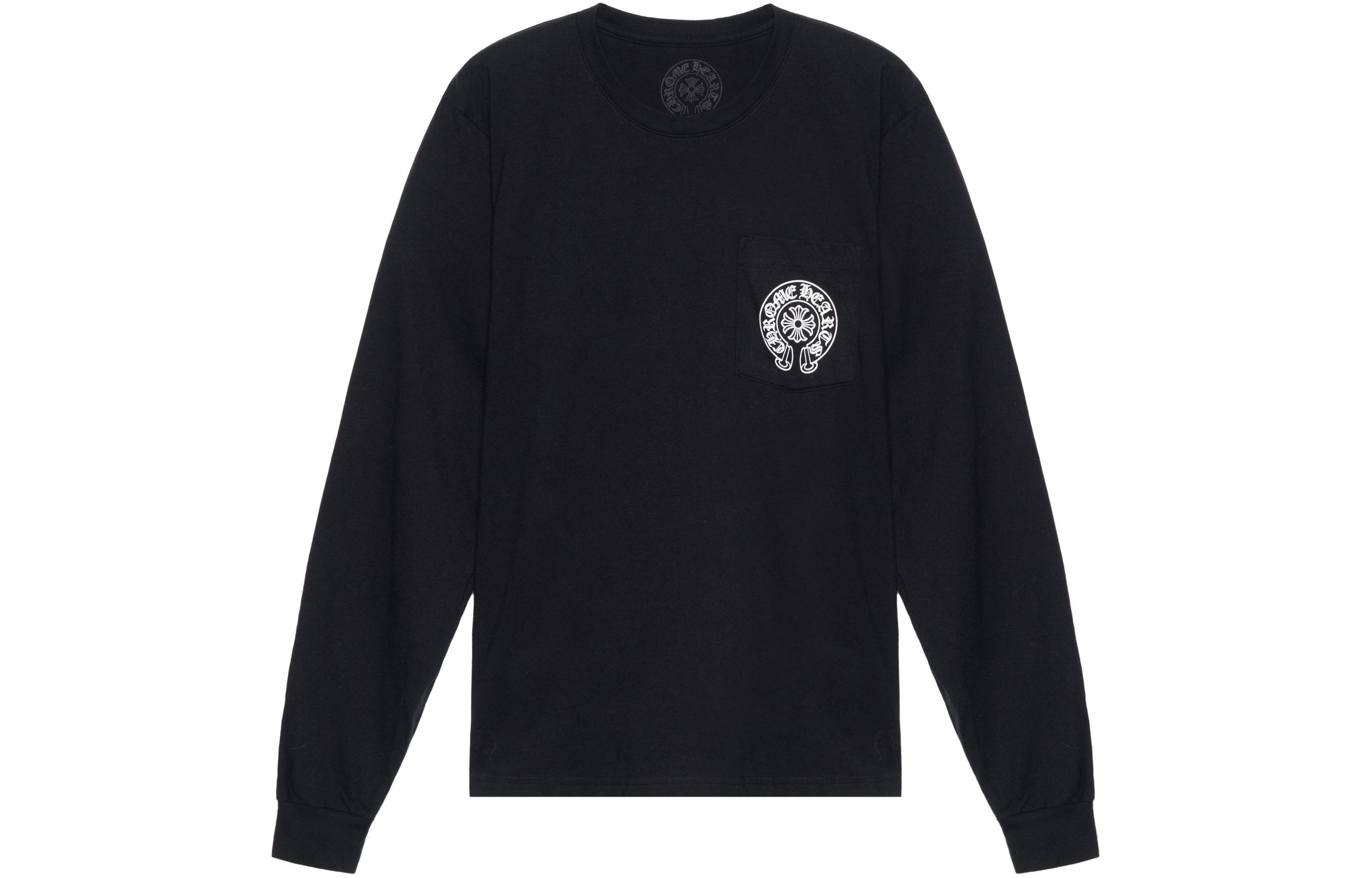 Lookbook Chrome Hearts FW21 Unisex Black Crewneck Pullover T-Shirt Couples Style. CH-269