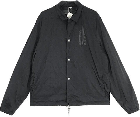 Chrome Hearts 2022黑色教練外套十字圖案後背符文男女通用 CH-2022110403 Buy Chrome Hearts 2022黑色教練外套十字圖案後背符文男女通用 CH-2022110403