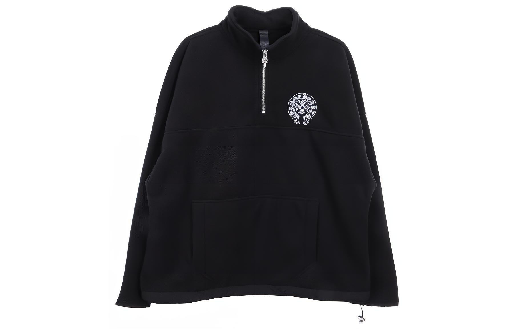 Chrome Hearts FW22 Black Embroidered Horseshoe Sanskrit Stand Collar Unisex Sweatshirt CH-2022112202