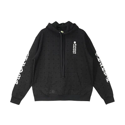Chrome Hearts FW22 Cross Horseshoe Logo Print Long Sleeve Sweatshirt Black Unisex CH-2022110801