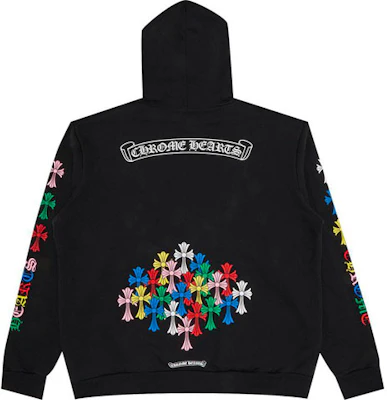 Chrome Hearts 2022秋冬黑色十字logo印花连帽衫情侣款 CH-081105 Buy Chrome Hearts 2022秋冬黑色十字logo印花连帽衫情侣款 CH-081105