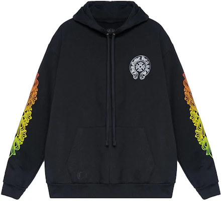 Chrome Hearts 2022秋冬漸層Logo黑色長袖連帽上衣男女款 CH-072511 Buy Chrome Hearts 2022秋冬漸層Logo黑色長袖連帽上衣男女款 CH-072511