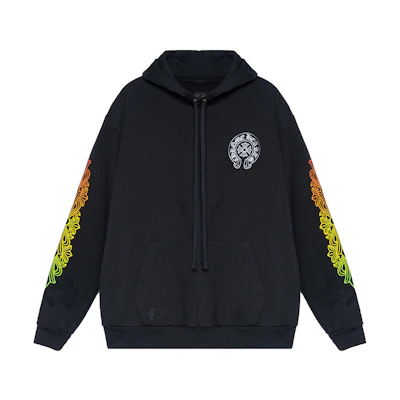 Chrome Hearts FW22 Gradient Logo Print Hoodie Black Unisex Long Sleeve CH-072511