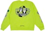 Lookbook Chrome Hearts FW22 塗鴉綠色寬鬆版圓領衛衣 男女適穿 CH-091402