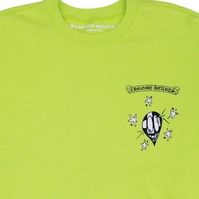 Chrome Hearts FW22 塗鴉綠色寬鬆版圓領衛衣 男女適穿 CH-091402 Details for Chrome Hearts FW22 塗鴉綠色寬鬆版圓領衛衣 男女適穿 CH-091402