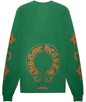 Chrome Hearts FW22 Light Green Star Logo Print Unisex Long-Sleeve T-Shirt CH-2022100804 Chrome Hearts FW22 Light Green Star Logo Print Unisex Long-Sleeve T-Shirt CH-2022100804