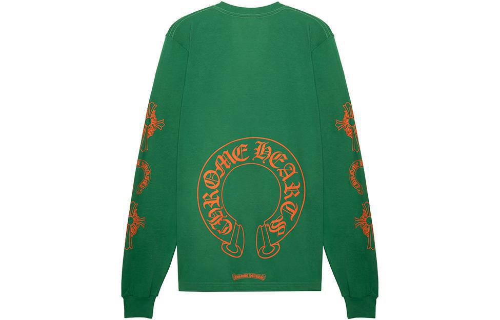 Order Chrome Hearts FW22 Light Green Star Logo Print Unisex Long-Sleeve T-Shirt CH-2022100804