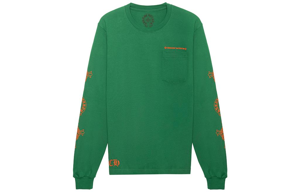 Lookbook Chrome Hearts FW22 Light Green Star Logo Print Unisex Long-Sleeve T-Shirt CH-2022100804