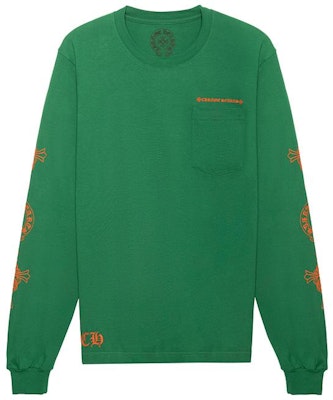 Chrome Hearts FW22 Light Green Star Logo Print Unisex Long-Sleeve T-Shirt CH-2022100804 Lookbook Chrome Hearts FW22 Light Green Star Logo Print Unisex Long-Sleeve T-Shirt CH-2022100804