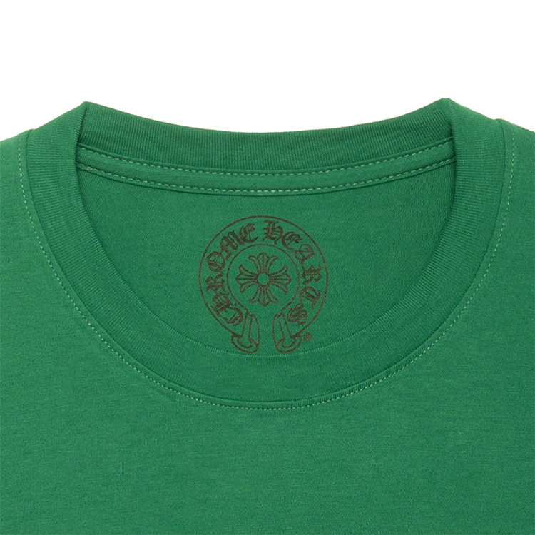 Shop Chrome Hearts FW22 Light Green Star Logo Print Unisex Long-Sleeve T-Shirt CH-2022100804