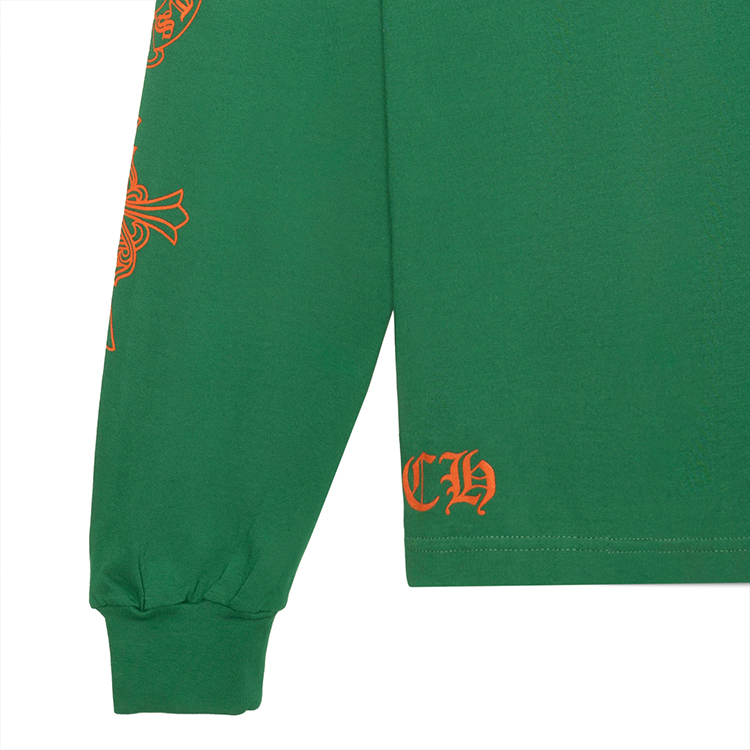 Purchase Chrome Hearts FW22 Light Green Star Logo Print Unisex Long-Sleeve T-Shirt CH-2022100804