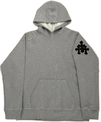 クロムハーツ FW22 ロゴパッチ プルオーバーパーカー ユニセックス - グレー. CH-072701 Order クロムハーツ FW22 ロゴパッチ プルオーバーパーカー ユニセックス - グレー. CH-072701