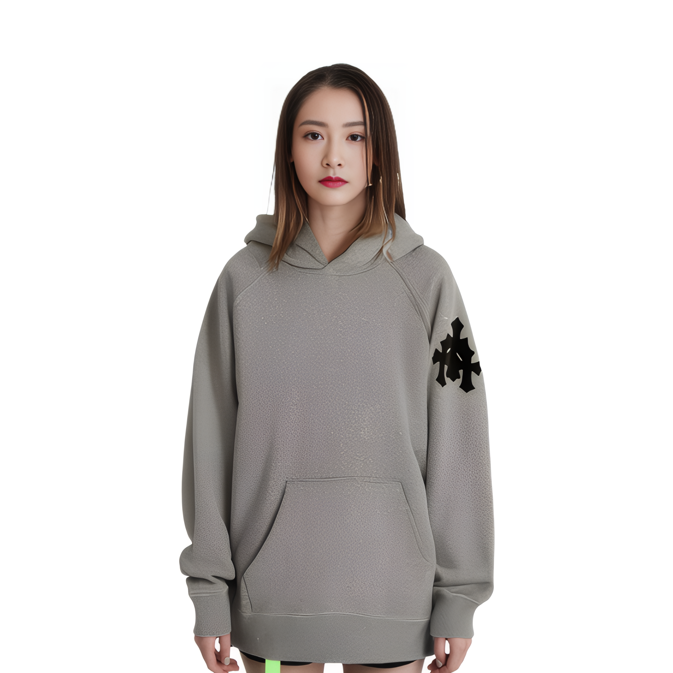 Purchase Sudadera Unisex Chrome Hearts FW22 Logo Patch con Capucha - Gris. CH-072701
