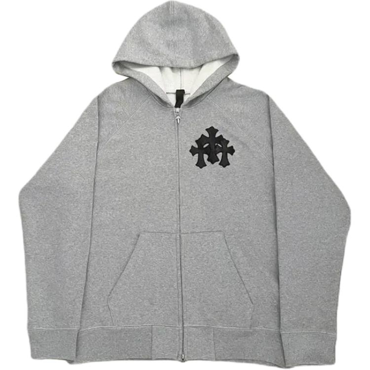 Chrome Hearts FW22 Patch Logo Zip-Up Hoodie Unisex CH-072702