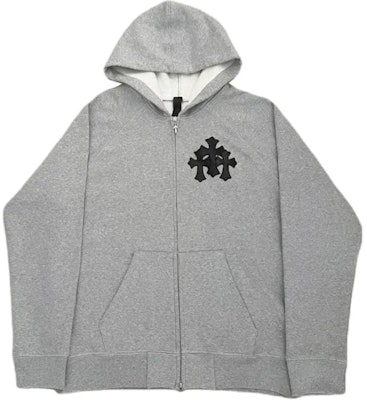 Chrome Hearts FW22 Patch Logo Zip-Up Hoodie Unisex CH-072702 Buy Chrome Hearts FW22 Patch Logo Zip-Up Hoodie Unisex CH-072702