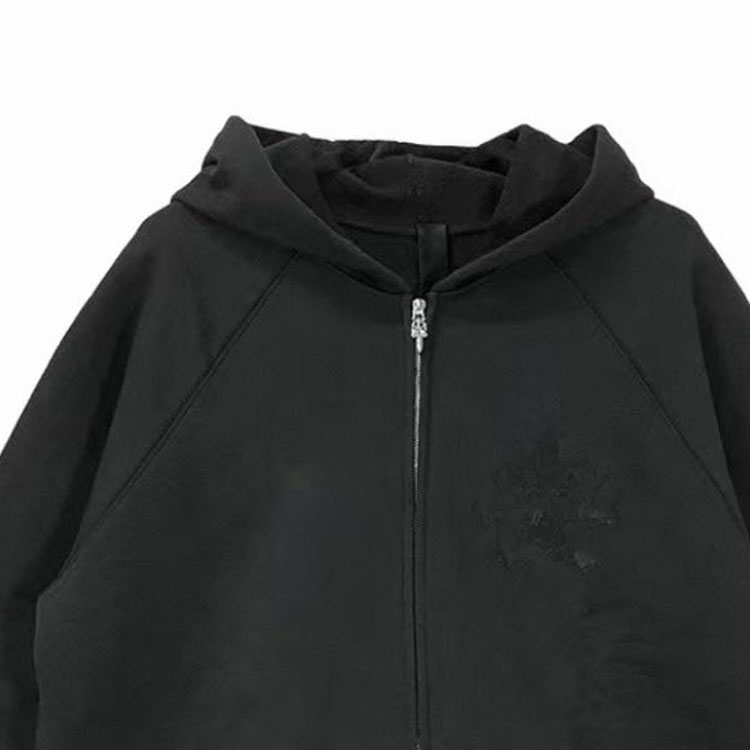 Purchase Chrome Hearts FW22 Patch Logo Zip-Up Hoodie Unisex CH-072702