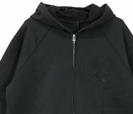 Chrome Hearts FW22 Patch Logo Zip-Up Hoodie Unisex CH-072702 Purchase Chrome Hearts FW22 Patch Logo Zip-Up Hoodie Unisex CH-072702