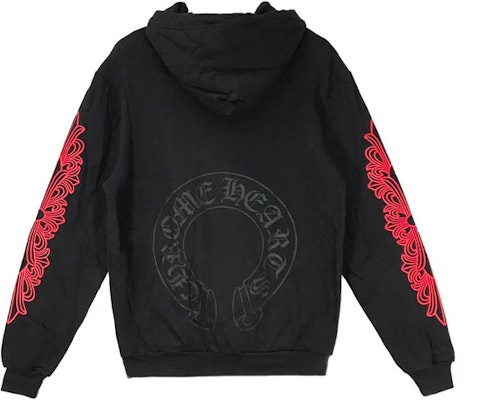 クロムハーツ FW22 レッドフローラルクロスロゴフーディーユニセックスブラック. CH-2022101802 Lookbook クロムハーツ FW22 レッドフローラルクロスロゴフーディーユニセックスブラック. CH-2022101802