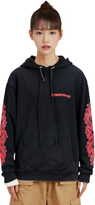 クロムハーツ FW22 レッドフローラルクロスロゴフーディーユニセックスブラック. CH-2022101802 Details for クロムハーツ FW22 レッドフローラルクロスロゴフーディーユニセックスブラック. CH-2022101802