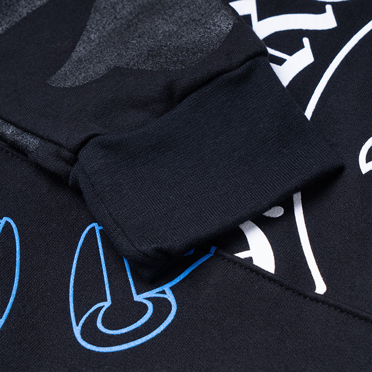 Purchase Chrome Hearts FW22 Stencil Hoodie Black Horseshoe Logo Print Unisex Sweatshirt. CH-081103