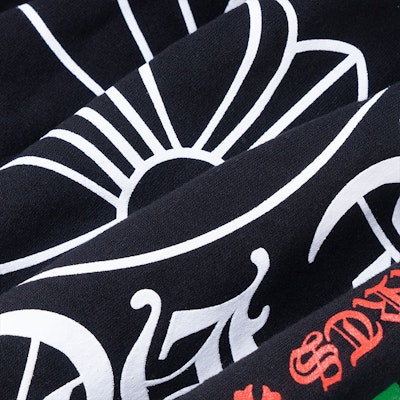 Chrome Hearts FW22 Stencil Hoodie Black Horseshoe Logo Print Unisex Sweatshirt. CH-081103 Details for Chrome Hearts FW22 Stencil Hoodie Black Horseshoe Logo Print Unisex Sweatshirt. CH-081103