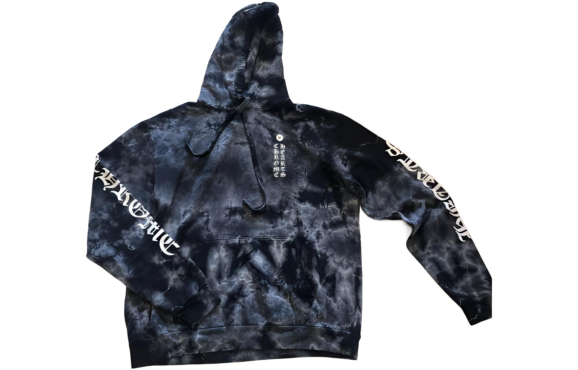 Chrome Hearts FW22 Tie-Dye Logo Pullover Long Sleeve Sweatshirt Navy Unisex CH-2022100802