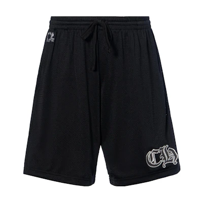 Chrome Hearts FW23 Black Casual Straight-Leg Logo Print Shorts Men 034-033353