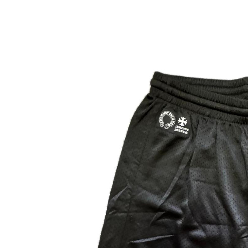 Shop Chrome Hearts FW23 Black Casual Straight-Leg Logo Print Shorts Men 034-033353