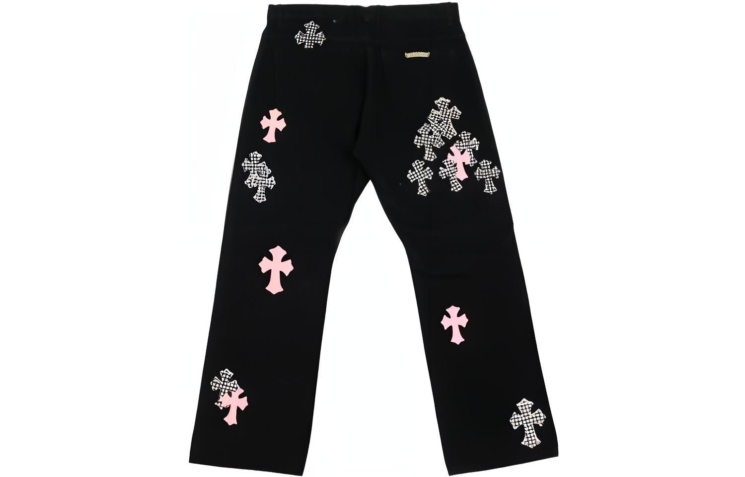 Lookbook Chrome Hearts FW23 Black Straight-Leg Printed Button Jeans for Men CH-20232829