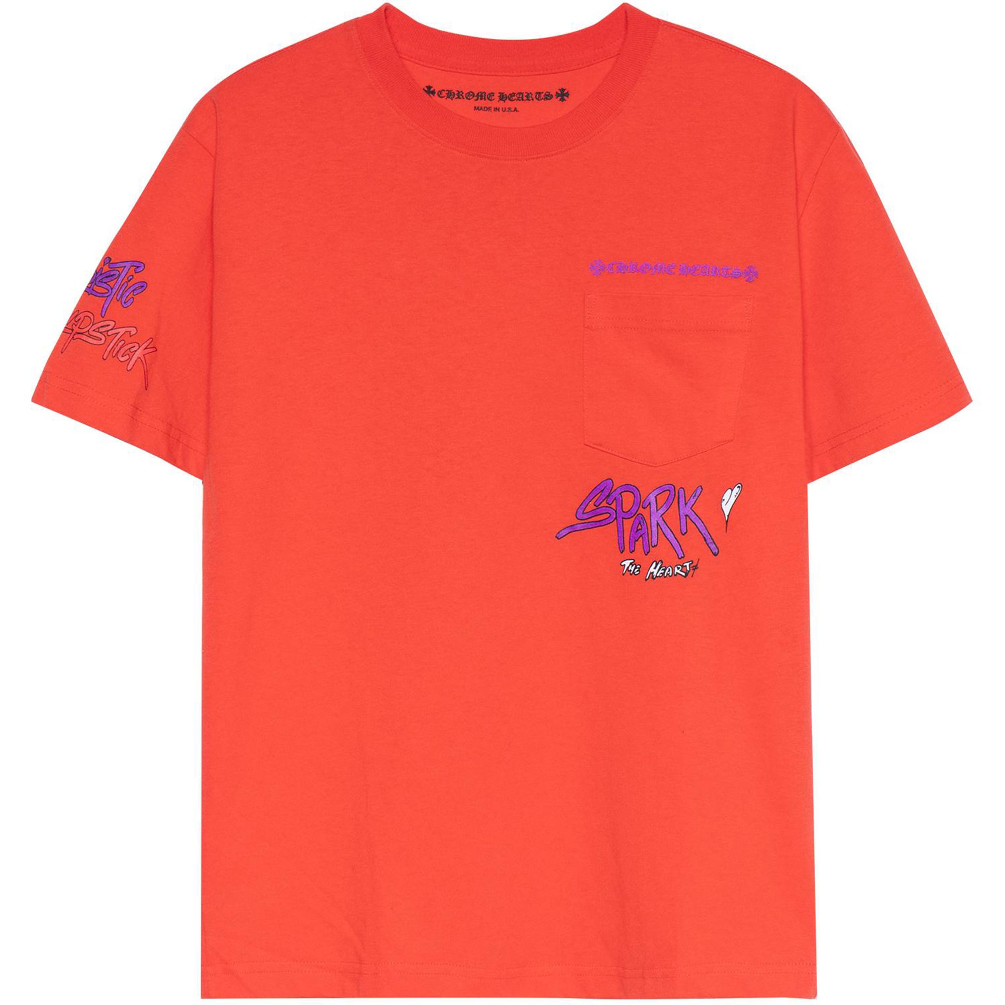 Buy Chrome Hearts FW23 Graffiti Print Red Crewneck Casual T-Shirt Unisex. CH-034049268