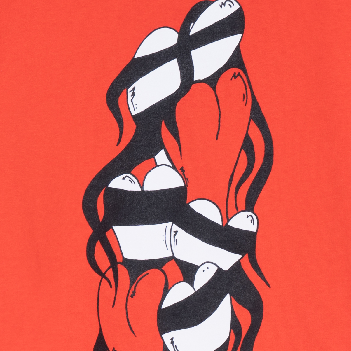 Sizing Chrome Hearts FW23 Graffiti Print Red Crewneck Casual T-Shirt Unisex. CH-034049268