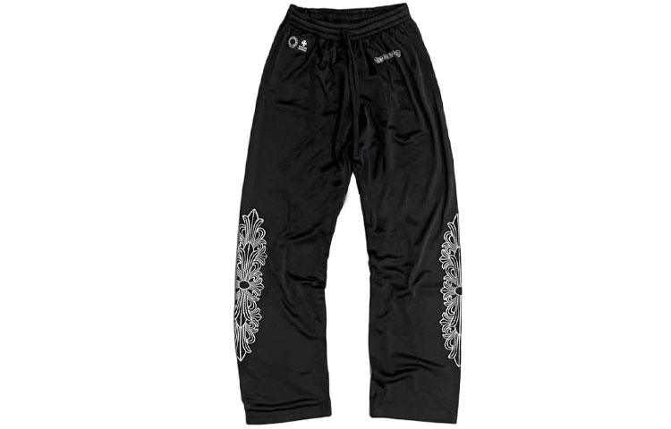 Chrome Hearts FW23 Hockey Series Black Letter Print Straight-Leg Pants Mens. CH-2023-0875