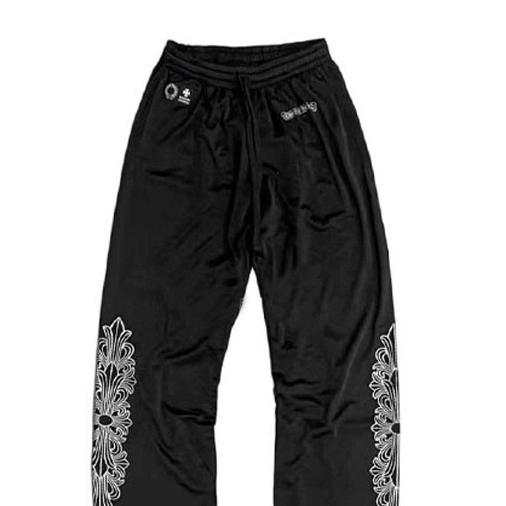 Details for Chrome Hearts FW23 Celana Pria Hitam Seri Hockey dengan Desain Letter Print. CH-2023-0875