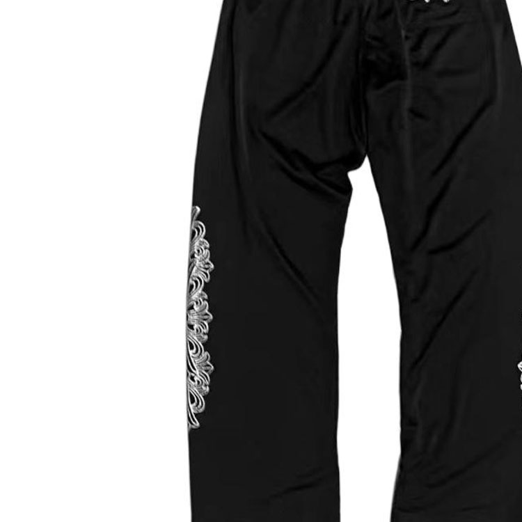 Cheap Chrome Hearts FW23 Celana Pria Hitam Seri Hockey dengan Desain Letter Print. CH-2023-0875