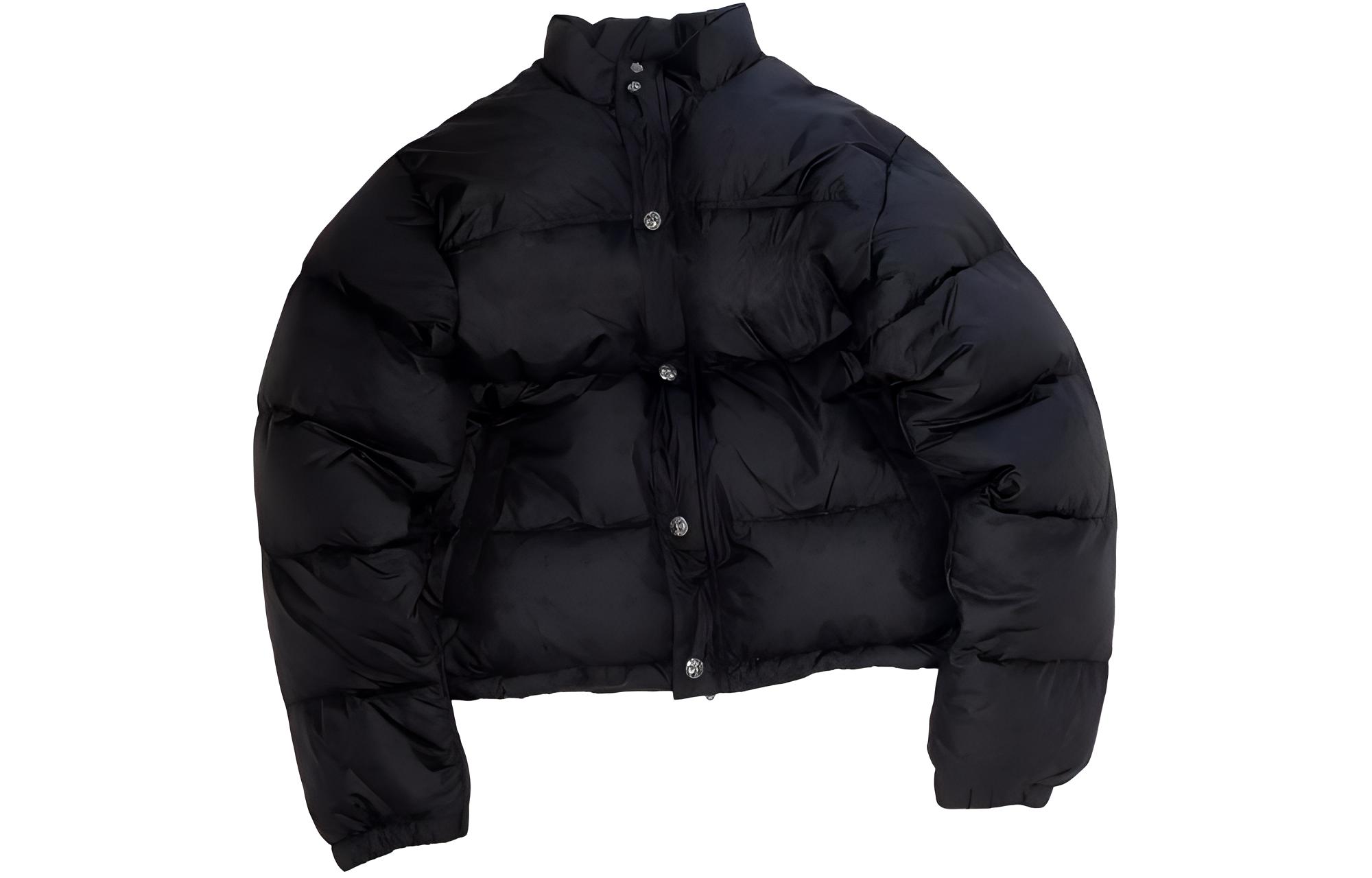 Chrome Hearts FW23 Logo Cross Print Puffer Jacket  Black Long Sleeve CH-20230183