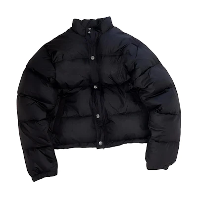 Chrome Hearts FW23 Logo Cross Print Puffer Jacket Black Long Sleeve CH-20230183