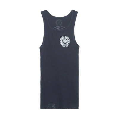 Chrome Hearts FW23 Logo Graphic Print Black Tank Top for Men. CH-20233654