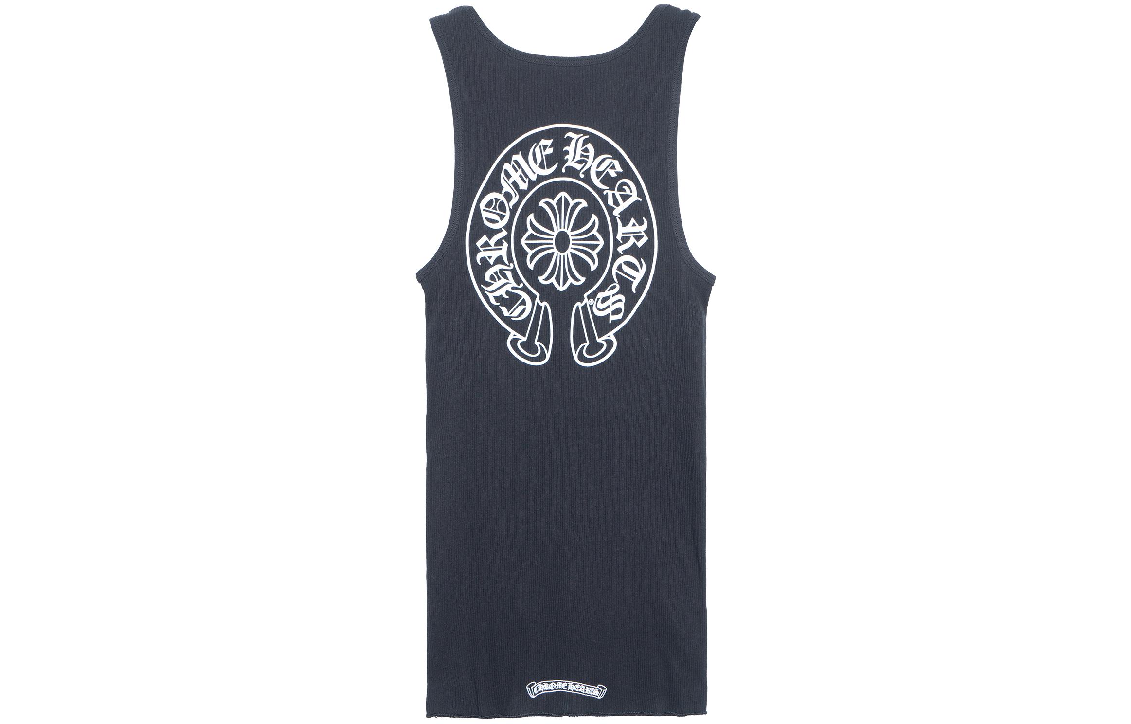 Lookbook Tank Top Negro para Hombre Chrome Hearts FW23 con Gráfico y Logo. CH-20233654