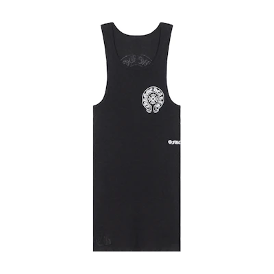 Chrome Hearts FW24 Jacquard Letter Pattern Sleeveless Vest Unisex Black CH-4123673