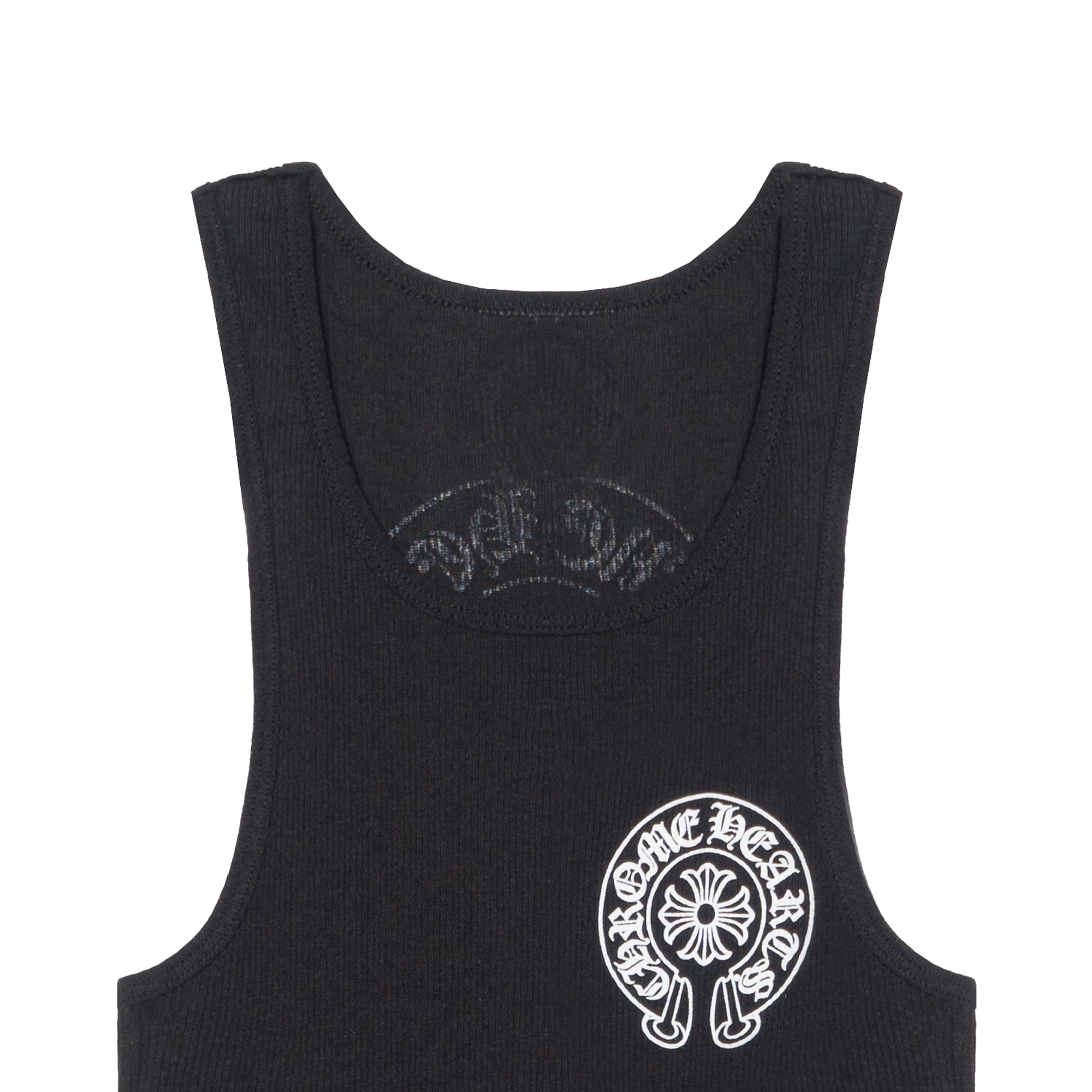 Sizing Chaleco Sin Mangas Unisex Negro Chrome Hearts FW24 Patrón Letras Jacquard CH-4123673