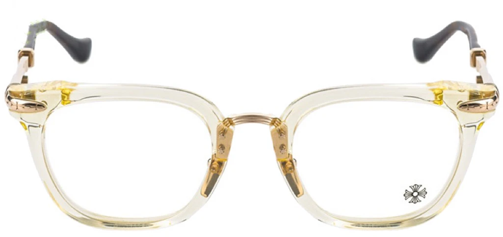 chrome-hearts-gold-irregular-optical-frame-with-lens-print-unisex-couple-style-titanasluvr-bk-gp