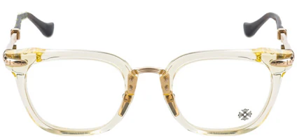 Chrome Hearts Gold Irregular Optical Frame with Lens Print Unisex Couple Style TITANASLUVR-BK-GP Chrome Hearts Gold Irregular Optical Frame with Lens Print Unisex Couple Style TITANASLUVR-BK-GP